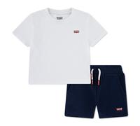 Shirt & Shorts LEVI'S KIDS "LVB BATWING TEE & KNIT SHORT S", Mädchen, Gr. 36M (98), hellweiß, Obermaterial: 60% Baumwolle, 40% Polyester, KOB Set-Artikel, mit Markenlabel - supersoft (27027442-36M) he