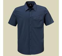 Schöffel Herrenhemd Style Dooser – V-Ausschnitt, 85% Polyester/15% Elasthan – Blau Größe L
