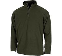 Shirt Troyer Microfleece Langarm 200 g/m² (Oliv, M)