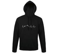 shirt84 Herzschlag Motorrad Triumph Männer Kapuzen Hoodie Schwarz S