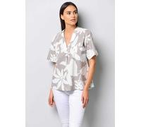 Shirtbluse ALBA MODA "Bluse Bluse", Damen, Gr. 36, beige (taupe), Obermaterial: 97% Baumwolle CO. 3% Elasthan EL., Blusen (54856306-36) taupe