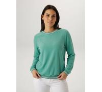 Shirtbluse ANISTON SELECTED, Damen, Gr. 42, grün, Web, Obermaterial: 97% Polyester, 3% Elasthan, unifarben, unifarben mit Farbeinsätzen, figurumspielend hüftbedeckend, Rundhals, Bündchen, Blusen, mit 