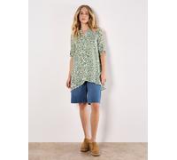 Shirtbluse APRICOT "Bluse", Damen, Gr. S (36), grün, Obermaterial: 65% Viskose CV. 35% Polyester PES., bedruckt, Blusen, mit Animalprint und Krempelärmeln (74904149-36) grün