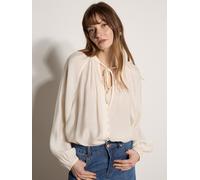 Shirtbluse APRICOT "Leichte Bluse mit Ballonärmeln", Damen, Gr. S (36), weiß, gewebt, Obermaterial: 72% Viskose CV. 28% Polyester PES., Gerade, Blusen, mit verdecktem Verschluss (27826151-36) weiß