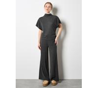 Shirtbluse APRICOT "Weites Shirt", Damen, Gr. L (40), grau (dunkelgrau, charcoal), Strick, Obermaterial: 57% Viskose CV. 40% Polyester PES. 3% Elasthan EL., uni, normal, Blusen, in unifarben (81302435