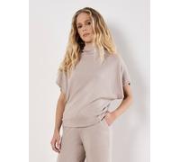 Shirtbluse APRICOT "Weites Shirt", Damen, Gr. XS (34), grau (stein), Strick, Obermaterial: 57% Viskose CV. 40% Polyester PES. 3% Elasthan EL., uni, Blusen, in unifarben (40579434-34) stein