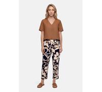 Shirtbluse BETTY BARCLAY "Damen kurzarm", Damen, Gr. 44, braun (classic nougat), Obermaterial: 83% Modal, 17% Polyester, figurumspielend normal, V-Ausschnitt, Blusen (52420907-44) classic nougat