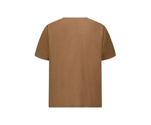 Shirtbluse BETTY BARCLAY "Damen kurzarm", Damen, Gr. 44, classic nougat, Obermaterial: 83% Modal, 17% Polyester, figurumspielend normal, V-Ausschnitt, Blusen (52420907-44) classic nougat