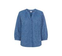 Shirtbluse BRAX "Style VELIA", Damen, Gr. 42, blau, Web, 100% Baumwolle, V-Ausschnitt, Blusen (75387464-42) blau
