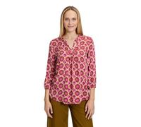 Shirtbluse CARTOON "Damen mit Muster", Damen, Gr. 34, lila (weiß, violett), Obermaterial: 100% Viskose, figurumspielend normal, Wasserfallausschnitt, Blusen (88883858-34) weiß, violett