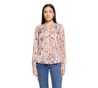 Shirtbluse CARTOON "Damen mit Muster", Damen, Gr. 36, braun, rot, Obermaterial: 100% Polyester, figurumspielend normal, V-Ausschnitt, Blusen (95943563-36) braun, rot