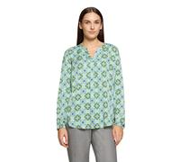 Shirtbluse CARTOON "Damen mit Muster", Damen, Gr. 36, grün, blau, Obermaterial: 100% Viskose, figurumspielend normal, V-Ausschnitt, Blusen (96358456-36) grün, blau