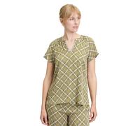 Cartoon Damen Blusenshirt mit Muster 44, Grün/Violett