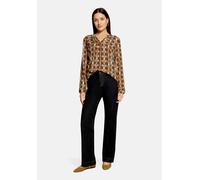 Shirtbluse CARTOON "Damen mit Muster", Damen, Gr. 46, bunt (grün, taupe), Obermaterial: 100% Viskose, figurumspielend normal, V-Ausschnitt, Blusen (87742027-46) grün, taupe