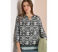 Shirtbluse CECIL, Damen, Gr. 3XL, khaki, Stoff, 100% Viskose, gemustert, klassisch normal, Rundhals, elastischer Bund, Blusen, aus softer Viskose (57063907-XXXL) khaki