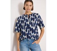 Shirtbluse CECIL, Damen, Gr. L (42), blau (urban dunkelblau), Web, Obermaterial: 100% Viskose, bedruckt, normal hüftbedeckend, Rundhals, abgesteppte Kante, Blusen, Sommershirt mit grafischem Muster (5