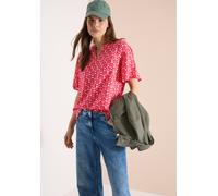 Shirtbluse CECIL, Damen, Gr. L (42), glazed apple rot, Web, Obermaterial: 100% Viskose, bedruckt, regular fit normal, Rundhals, Blusen, mit All-Over Print (27783703-L) glazed apple rot