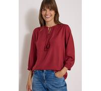 Shirtbluse CECIL, Damen, Gr. L (42), rot (russet rot), Stoff, 100% Viskose, unifarben, normal normal, Rundhals, abgesteppt, Blusen, aus softer Viskose (93085567-L) russet rot