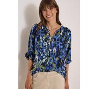 Shirtbluse CECIL, Damen, Gr. M (40), bunt (urban dunkelblau), Stoff, 100% Viskose, gemustert, klassisch normal, Rundhals, abgesteppt, Blusen, im Tunika-Style (86719702-M) urban dunkelblau