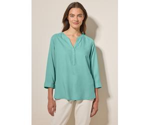 Shirtbluse CECIL, Damen, Gr. M (40), grün (adriatic grün), Stoff, 100% Viskose, unifarben, normal normal, Rundhals, Bündchen, Blusen, aus softer Viskose (27956624-M) adriatic grün