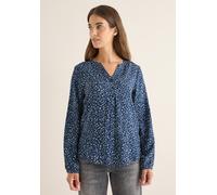 Shirtbluse CECIL, Damen, Gr. M (40), urban dunkelblau, Stoff, 100% Viskose, gemustert, normal normal, Rundhals, elastischer Bund, Blusen, aus softer Viskose (98237137-M) urban dunkelblau