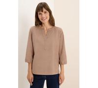 Cecil Damen Split Neck Cordbluse in Braun, Gr: S