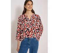 Shirtbluse CECIL, Damen, Gr. XL (44), bunt (russet rot), Stoff, 100% Viskose, gemustert, klassisch normal, Rundhals, Bündchen, Blusen, mit allover Print (24718049-XL) russet rot