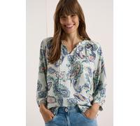 Shirtbluse CECIL, Damen, Gr. XL (44), bunt (vanilleweiß), Stoff, 100% Viskose, gemustert, normal normal, Rundhals, elastischer Bund, Blusen, aus softer Viskose (77451454-XL) vanilleweiß