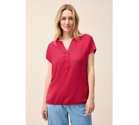 Shirtbluse CECIL, Damen, Gr. XL (44), rot (glazed apple rot), Stoff, 100% Viskose, unifarben, normal normal, Rundhals, Bündchen, Blusen, aus softer Viskose (66000448-XL) glazed apple rot