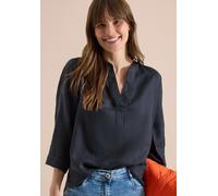 Shirtbluse CECIL, Damen, Gr. XL (44), volcanic grau, Web, 100% Leinen, unifarben, klassisch normal, Rundhals, Bündchen, Blusen, aus Leinen (76009666-XL) volcanic grau