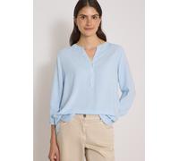 Shirtbluse CECIL, Damen, Gr. XS (36), blau (blouse blau), Stoff, 100% Viskose, gestreift, klassisch normal, Rundhals, Bündchen, Blusen, mit geschlitztem Rundhalsausschnitt (21072618-XS) blouse blau