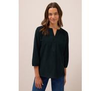 Cecil Damen Split Neck Cordbluse in Grün, Gr: XS