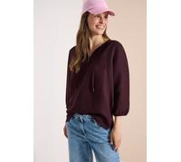 Shirtbluse CECIL, Damen, Gr. XXL (46), rich burgundy, Web, 55% Leinen, 45% Viskose, unifarben, klassisch normal, Rundhals, Bündchen, Blusen, mit Leinenanteil (95834004-XXL) rich burgundy