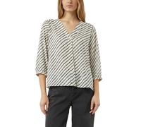 Comma Gemusterte Chiffon-Bluse mit 3/4-Ärmeln und Raffung