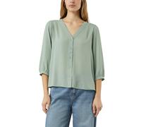 Shirtbluse COMMA, Damen, Gr. 36, light grün, Web, Obermaterial: 100% Polyester, unifarben, bequem hüftbedeckend, V-Ausschnitt, 1-Knopf-Manschette, Blusen, mit V-Ausschnitt (28480126-36) light grün