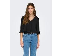 Jacqueline de Yong Damen Bluse Divya 3/4-Arm Schwarz Größe 34