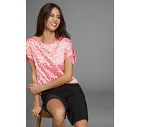 Shirtbluse LAURA SCOTT, Damen, Gr. 40, pink (pink, leo), Web, Obermaterial: 100% Polyester. Rückenteil: 95% Viskose, 5% Elasthan, animal-print, figurumspielend hüftlang, Rundhals, Blusen, mit Leoparde