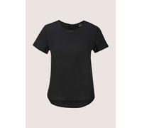 Shirtbluse MADELEINE "Blusenshirt Sommerbluse mit Reißverschluss", Damen, Gr. 40, schwarz, Obermaterial: 97% Polyester PES. 3% Elasthan EL., Modern, gerade, Blusen, Reißverschluss am Rücken (53844110-