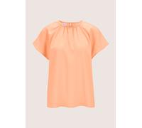 Shirtbluse MADELEINE "Blusenshirt Sommerliches Freizeitshirt mit Falten", Damen, Gr. 34, orange (pfirsich), Obermaterial: 100% Polyester PES., Modern, normal, Blusen (41804516-34) pfirsich