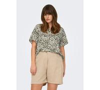 Only Carmakoma Damen Carvica Life Ss Top WVN Noos, Tarmac, 44