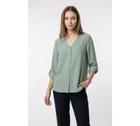 Shirtbluse ONLY "ONLJANA METTE V-NECK LS SHIRT NOOS WVN", Damen, Gr. S, grün (jadeite), Web, Obermaterial: 100% Polyester, unifarben, regular fit normal, V-Ausschnitt, mit Aufschlag, Blusen (93066554-