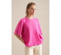 Shirtbluse SEIDENSTICKER "Schwarze Rose", Damen, Gr. S(36), pink, 100% Leinen, unifarben, regular fit, Rundhals, Blusen Shirtbluse, 1/2 Rundhals Uni (22517015-36)