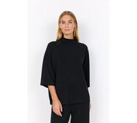 Shirtbluse SOYACONCEPT "SC-BANU 261", Damen, Gr. XXL, schwarz, Jersey, Obermaterial: 48% Modal, 48% Polyester, 4% Elasthan, unifarben, normal, Neckholder, Blusen Shirtbluse (90654165-XXL)