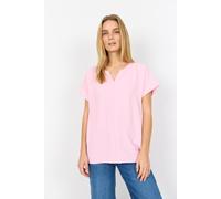 Shirtbluse SOYACONCEPT "SC-CATH 1", Damen, Gr. S, rosa (rose), Web, Obermaterial: 100% Polyester, unifarben, normal, V-Ausschnitt, Blusen, normale Passform, mit V-Ausschnitt, aus pflegeleichter Kunstf