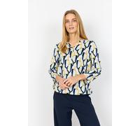 Shirtbluse SOYACONCEPT "SC-FELICITY AOP 534", Damen, Gr. S, windsurfer combi, Web, Obermaterial: 50% Baumwolle, 50% Viskose, gemustert, normal, V-Ausschnitt, Blusen Shirtbluse, aus Baumwolle und Visko