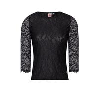 Shirtbluse SPIETH & WENSKY "Alheim", Damen, Gr. 34, schwarz, Obermaterial: 90% Polyamid PA. 10% Elasthan EL., uni, slim fit, Rundhals, Blusen, Rundhals Ausschnitt (26963909-34) schwarz