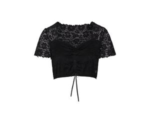 Shirtbluse SPIETH & WENSKY "Bahamas", Damen, Gr. 36, schwarz, Obermaterial: 90% Polyamid PA. 10% Elasthan EL., uni, festlich, slim fit, Blusen, mit floralem Muster (13833763-36) schwarz