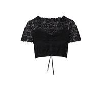 Shirtbluse SPIETH & WENSKY "Bahamas", Damen, Gr. 40, schwarz, Obermaterial: 90% Polyamid PA. 10% Elasthan EL., uni, festlich, slim fit, Blusen, mit floralem Muster (13833763-40) schwarz