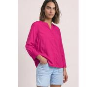 Shirtbluse STREET ONE, Damen, Gr. 34, magenta dream, Stoff, 100% Viskose, unifarben, klassisch normal, Rundhals, Bündchen, Blusen, mit 3/4 Ärmeln (68381615-34) magenta dream