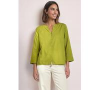 Shirtbluse STREET ONE, Damen, Gr. 36, apple lime, Stoff, 100% Viskose, unifarben, klassisch normal, Rundhals, Bündchen, Blusen, mit 3/4 Ärmeln (58919668-36) apple lime